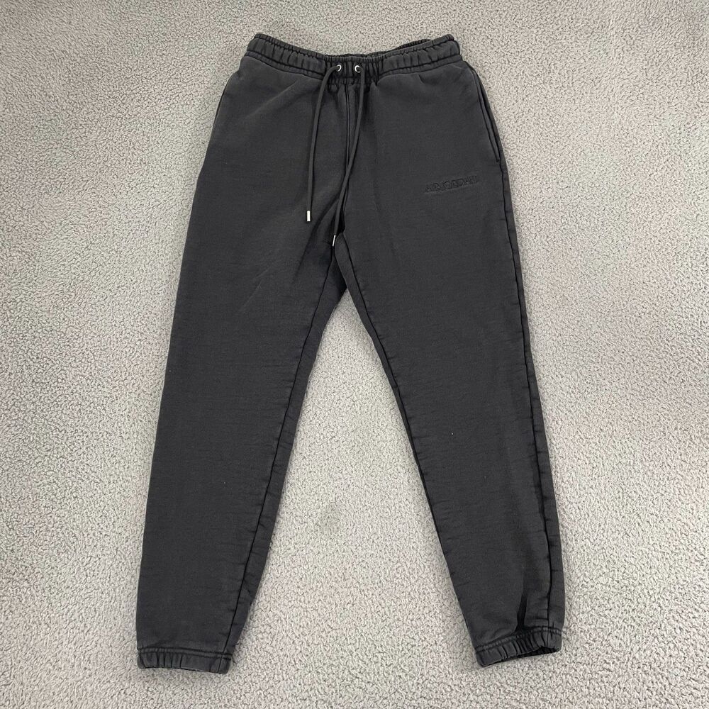 Nike Air Jordan Wordmark Fleece‎ Joggers Men S Black Lounge Pull On Sweatpants
